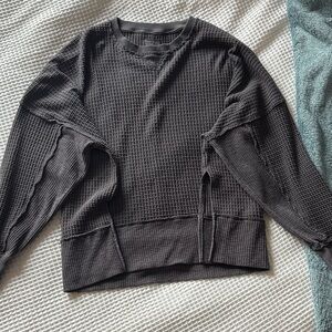 American Eagle Outfitters Dark Gray Crew Neck Sweater